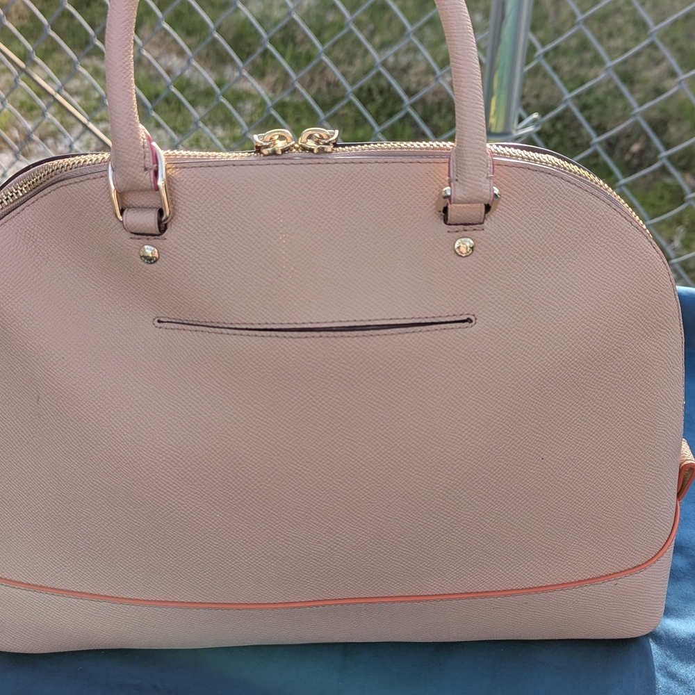 Coach Blush Pink Leather Satchel - Picture 5 of 11